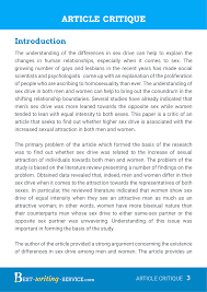 Some of the guidelines offered here will … Article Critique Writing Service With Critique Writing Example For Free