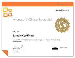 Microsoft Certification Mos Certification Chennai Learning Microsoft Microsoft Office Certificate Templates
