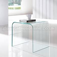 Modern glass side table with storage: Glass Side Table Glass Side Tables Side Table Decorative Table Lamps