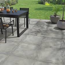 Enduit carrelage recouvre carrelage effet béton ciré, carrelage, plan de travail, crédence, douche. Carrelage Sol Exterieur Forte Effet Beton Gris Craft L 61 5 X L 61 5 Cm Leroy Merlin