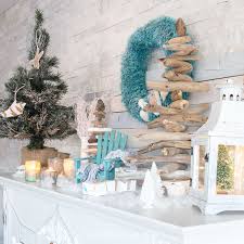 Check out these beautiful ideas for holiday and christmas mantel decorations, like rustic ideas, garlands, stockings 62 best christmas mantel decorations that'll give santa a warm welcome. Cozy Coastal Christmas Mantel In Teal And White Sustain My Craft Habit