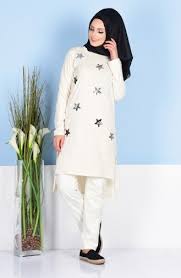 Sefamerve Pullu Asimetrik Tunik 17153 01 Krem Tasarimci Giyim Moda Stilleri Tunik