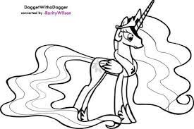 A dress covered with stars. My Little Pony Coloring Pages Princess Celestia Part 4