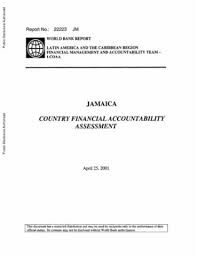 Sound financial management is authorised and regulated by the financial conduct authority and is bound by its rules. Jamaica Country Financial Accountability Assessment