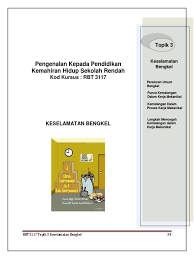 Susun atur bengkel mestilah kemas dan teratur. Keselamatan Bengkel