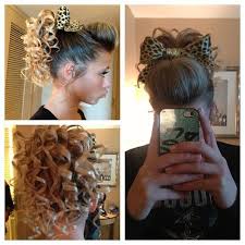 If you have thick locks, you know more than anyone about their problematic styling. Want This Hair For Cheerleading 3 Cheer Hair Cheer Hair Bows Cheerleading Hairstyles
