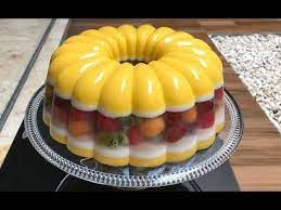 Puding Mangga Buah Kaca Mango Pudding Youtube Mango Pudding Gelatin Recipes Jello Mold Recipes