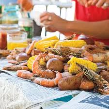 Crab legs, water, onions, lemon, onion, garlic, corn, bay shrimp and 13 more. Party Playlists Shrimp Boil Party Shrimp Boil Southern Shrimp