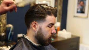 Sleek and modern, the high. Haircut Tutorial Slicked Back Taper Fade Men S Hairdressing Long Hair Youtube