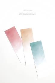 free printable watercolor bookmarks printable templates