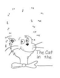 Cat Alphabet Dot To Dot Dr Seuss Coloring Pages Dr Seuss Activities Dr Seuss Preschool