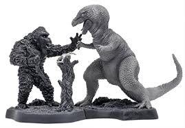 Vastatosaurus rex drags a carcass of brontosaurus. The Eighth Wonder Of The World In Toy Form