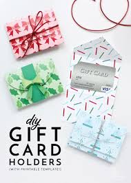 Diy Gift Card Holders With Printable Template Printable Gift Cards Christmas Gift Card Holders Gift Card Template