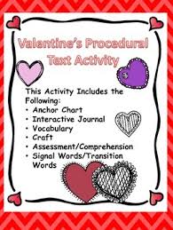 valentines procedural text and comprehension