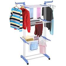 Tie rack, belt holder, closet organizer, tie hanger, belt hanger. Buy Foldable 3 Tier Clothes Drying Rack Rolling Collapsible Laundry Dryer Hanger Stand Rail Indoor Outdoor Blue Features Price Reviews Online In India Justdial