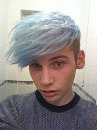 How To Dye Blue Hair Dyed Hair Men Men Hair Color Pastel Blue Hair