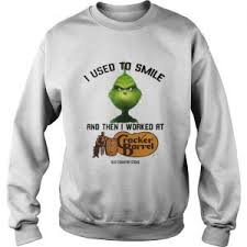 We first dined at a cracker barrel restaurant when we were visiting michigan. Grinch I Used To Smile And Then I Worked At Cracker Barrel Shirt Online Shoping