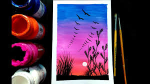 Easy Poster Colour Painting For Beginners Step By Step Tutorial Youtube Poster Color Painting Pencil Colour Painting Easy Love Drawings