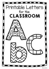 Black And White Bulletin Board Letters Printable Letters For The Classroom Preschool Classroom Classroom Printables Classroom Bulletin Boards