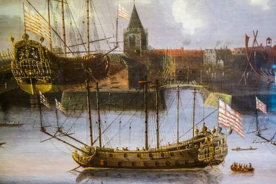 East India Company Ships at Deptford | 1660 oil painting. S… | Flickr