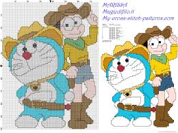 grille point de croix pour les enfants doraemon e nobi 2968x2208 2768582 刺繍 図案 クロスステッチ 図案 ステッチパターン