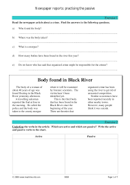 Newspaper Reports Practising The Passive Newspaper Report Vocab Active And Passive Voice