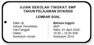 Soal usbn smp 2019 bahasa inggris. Soal Ujian Sekolah Online Bahasa Inggris Smp Mts Tahun Pelajaran 2019 2020 Didno76 Com