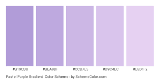 You can copy hex codes and even download a.png version of each palette. Pastel Purple Gradient Color Scheme Lavender Schemecolor Com