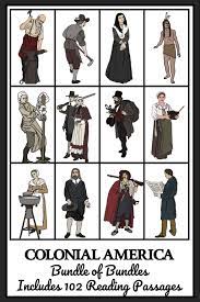 Life In Colonial America Mega Bundle Reading Comprehension Activities Colonial America American History Lessons American History