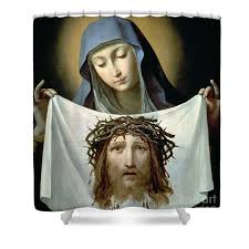 Saint Veronica Shower Curtain by Guido Reni
