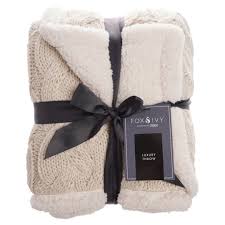 Free delivery and returns on ebay plus items for plus members. Fox Ivy Woodland Cable Knit Sherpa Throw Tesco Groceries