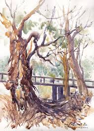 The Big Dry Drought In Central Nsw Art Drawing Painting Inspiration Watercolor Trees Watercolor Landscape Watercolor Paintings Tutorials