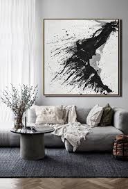 Black And White Paint Drip Art Minimalist Drip Painting Mn323a Drip Painting Minimalist Painting Blue Abstract Painting