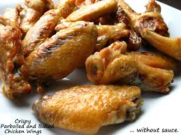 Making boiled chicken drumsticks, really parboiled, before baking the cook your legs, thighs and quarters for five minutes, your chicken breast for 10 minutes and wings for 15 to 20 minutes. Cooking Hot Au Crispy Parboiled Baked Chicken Wings I With Korean Sauce And Bonus Chicken Stock