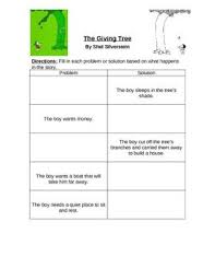 The Giving Tree Cause And Effect The Giving Tree Speech Lessons Cause And Effect