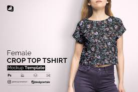All free tshirt mockups consist of unique design with smart object layer for easy edit. Female Crop Top Tshirt Mockup Creative Photoshop Templates Creative Market