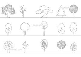 You need to plan the design of a bathroom, bedroom, and living room? Decorative Trees Autocad Blocks Cad Drawings Download
