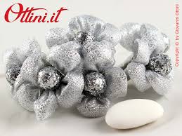 Fiore Argento Lamè e Glitter