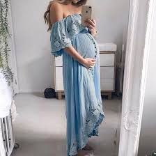 Maternity Casual Lace Off Shoulder Dress Stylish Maternity Outfits Plus Size Maternity Dresses