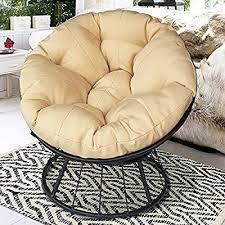 amazon com art to real deluxe 360 swivel papasan chair with soft cushion outdoor patio swivel glider rocking lounge papasan chair chair double papasan chair