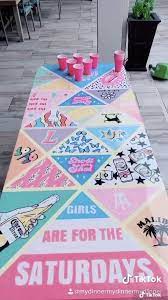 Pin By Siobhan Brogan On Sweek Table In 2021 Diy Beer Pong Table Beer Pong Table Painted Beer Pong Table Designs