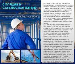 Kuan seow hong, strived hard to succeed, overcame obstacles. City Piling Construction Sdn Bhd Kuala Lumpur Malaysia