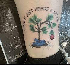 See more ideas about charlie brown christmas, christmas, charlie brown christmas tree. Charlie Brown Christmas Tree Tattoo With Quote Christmas Tattoo Charlie Brown Christmas Tree Tree Tattoo