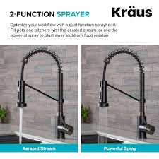 Yes, amazon sells many items with 1 day shipping. Kraus Bolden Single Handle 18 Inch Commercial Kitchen Faucet With Dual Function Pull Down Sprayhead In Matte Black Black Stainless Steel Finish Walmart Com Walmart Com