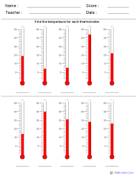 Each worksheet has 10 problems reading a thermometer. Reading The Thermometer Worksheets 99worksheets