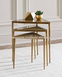 Source Contemporary Coffee Side Table Set Of 3 Stainless Steel Tea Table On M Alibaba Com Nesting Tables Home Decor Furniture