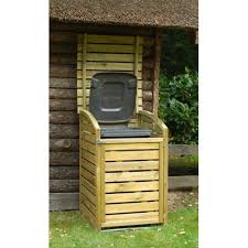 La poubelle ne se cache plus forcément mais peut s'exposer fièrement ! Cache Poubelles En Bois Traite Serres Et Abris