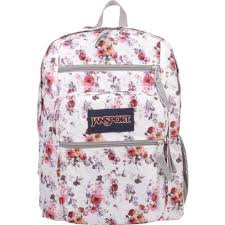 Black And White Floral Jansport Backpack The Jansport Big Student Backpack Is Made From Durable 600 Denier Polyester And Has 2 Large Main Compa Floral Backpack Jansport Jansport Backpacks Big Student
