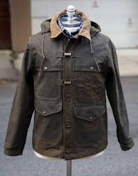 Filson X Nigel Cabourn Work Jacket Olive Brown Waxed Cotton