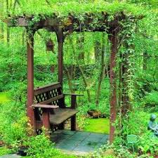 A Great Design For An Arbor Grape Kiwi Or Passion Fruit Backyard Garden Arbor Arbor Bench